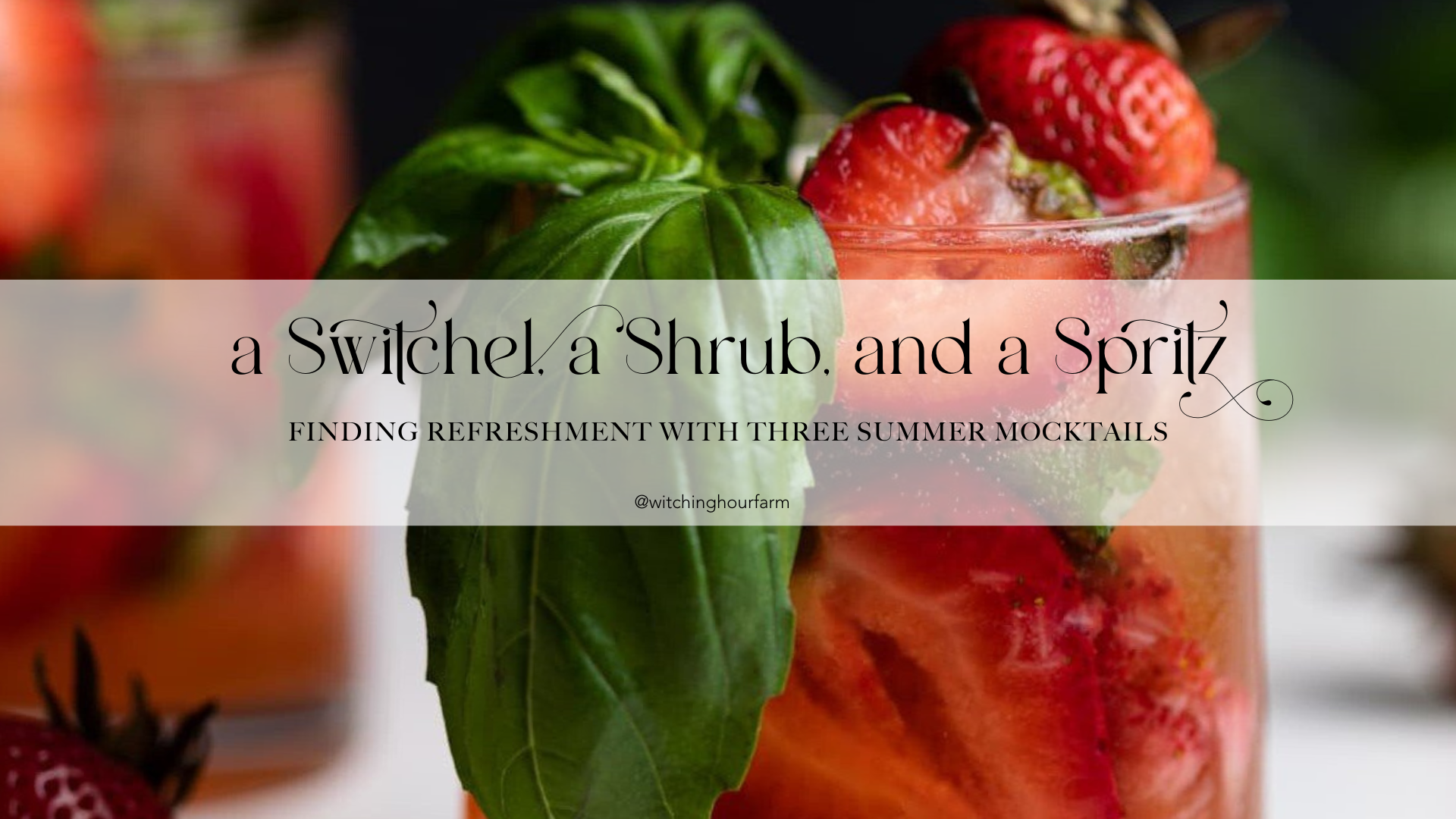 a Switchel, a Shrub, and a Spritz: Finding Refreshment with Three Summer Mocktails